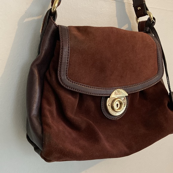 Marc Jacobs Leather Handbag Purse Kate Aubergine - Picture 2 of 12